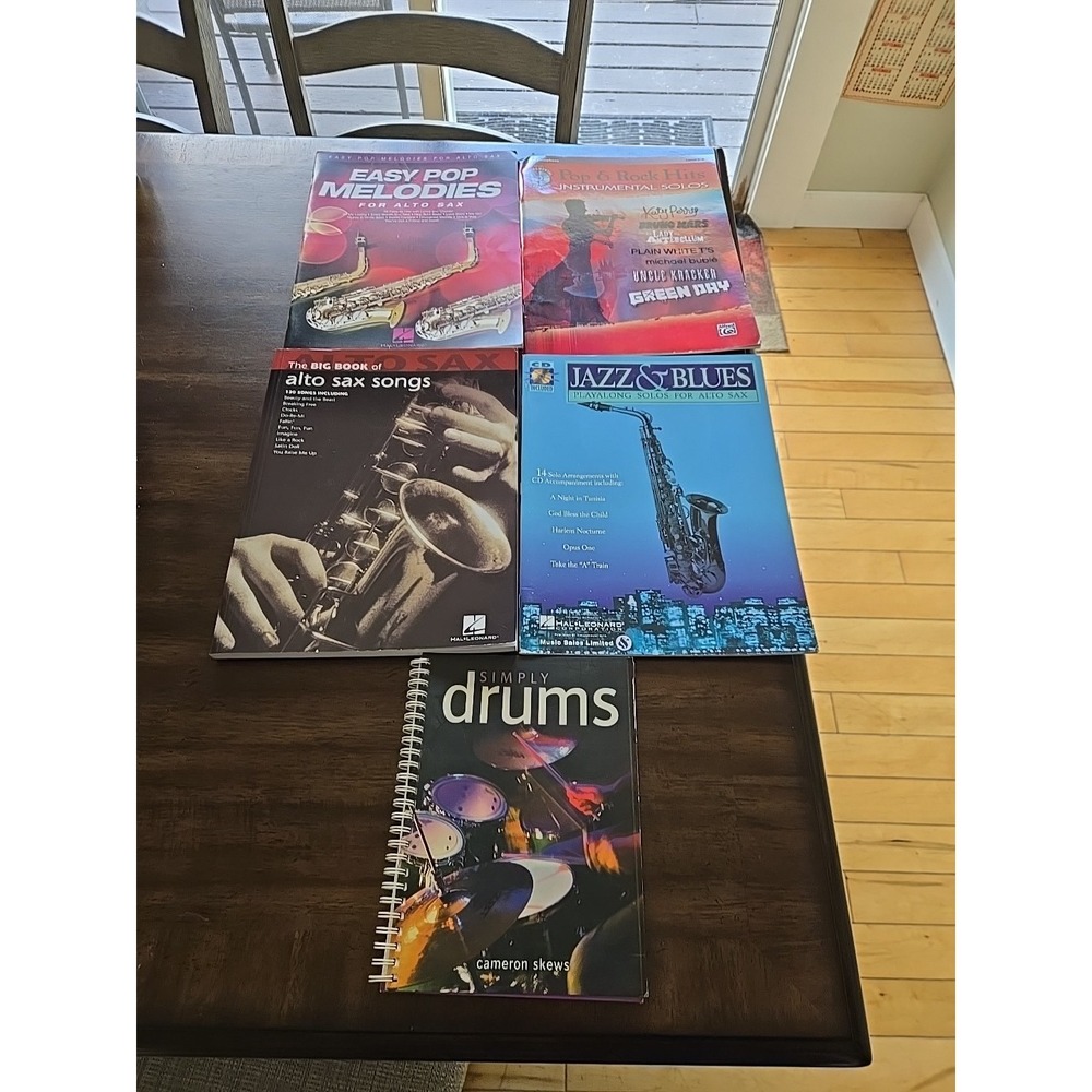 Lot Of 5 Music Books Very Cool Sax Drums Hal Leonard Blues